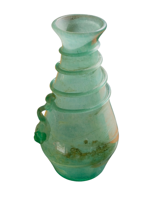 GREEN SCAVO MURANO GLASS SEGUSO JUG
